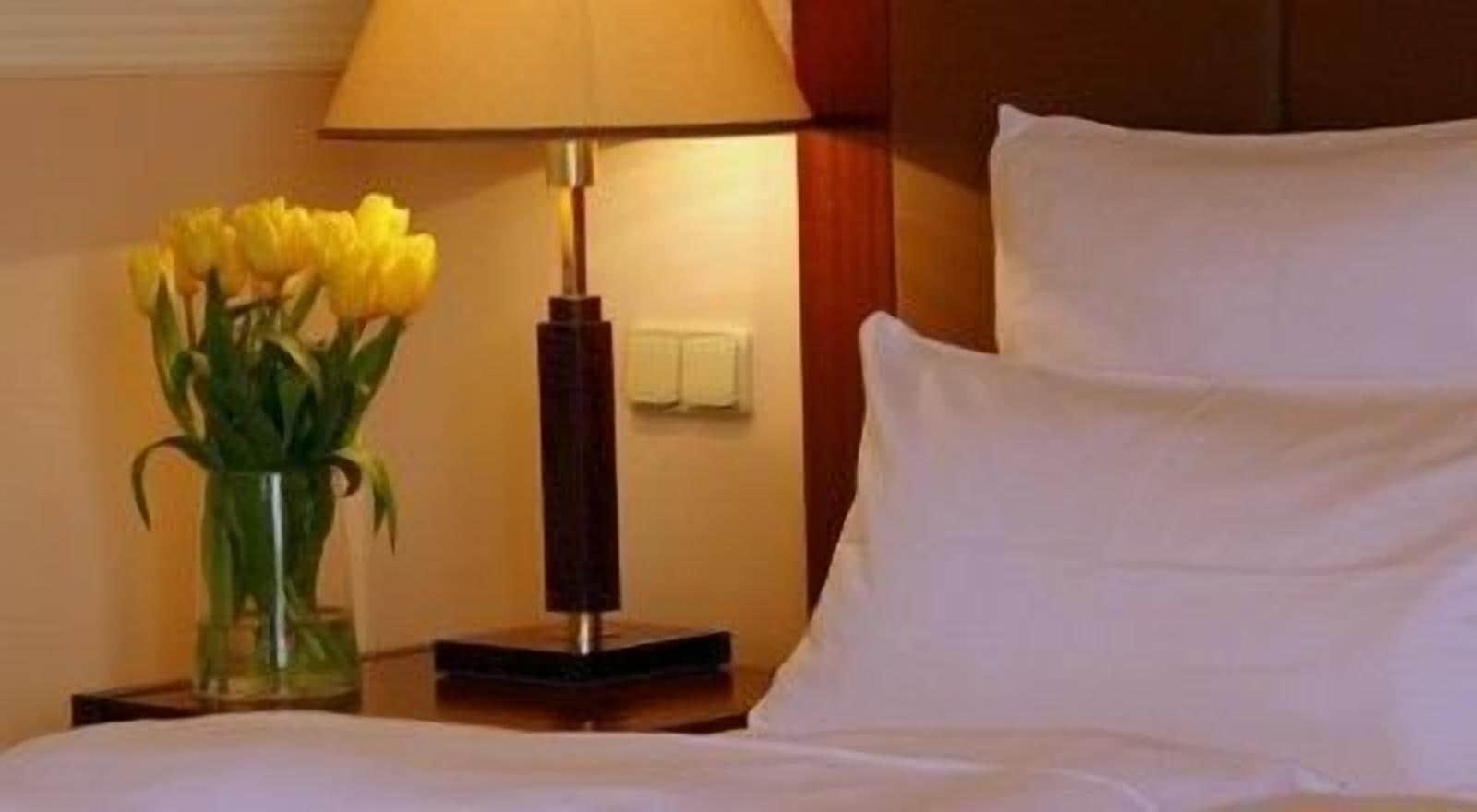 Esplanade Hotel פראג מראה חיצוני תמונה A lamp on a bedside table